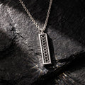 Anhänger mit Kette 925/- Sterling Silber rhodiniert Rechteck