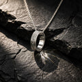Anhänger mit Kette 925/- Sterling Silber rhodiniert Ring