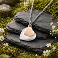 Anhänger mit Kette 925/-Sterling Silber rhodiniert teils rosévergoldet