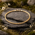 Armband 925/- Sterling Silber vergoldet Königskette 4x4mm 20 cm