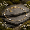 Armband 925/- Sterling Silber vergoldet Perle