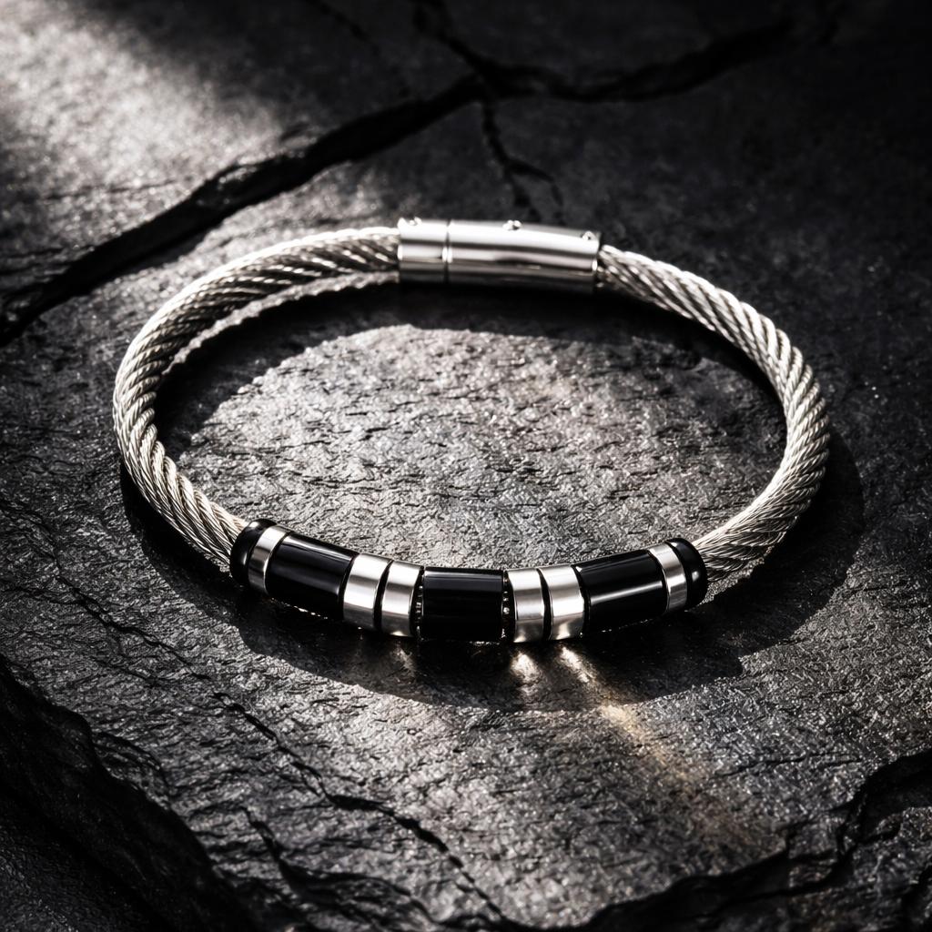 Armband Edelstahl schwarz PVD beschichtet