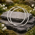 Creolen 925/- Sterling Silber rhodiniert 60mm