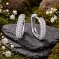 Creolen 925/- Sterling Silber rhodiniert Zirkonia