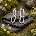 Creolen 925/- Sterling Silber rhodiniert Zirkonia