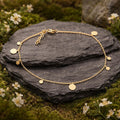Fusskette 925/- Sterling Silber vergoldet Plättchen