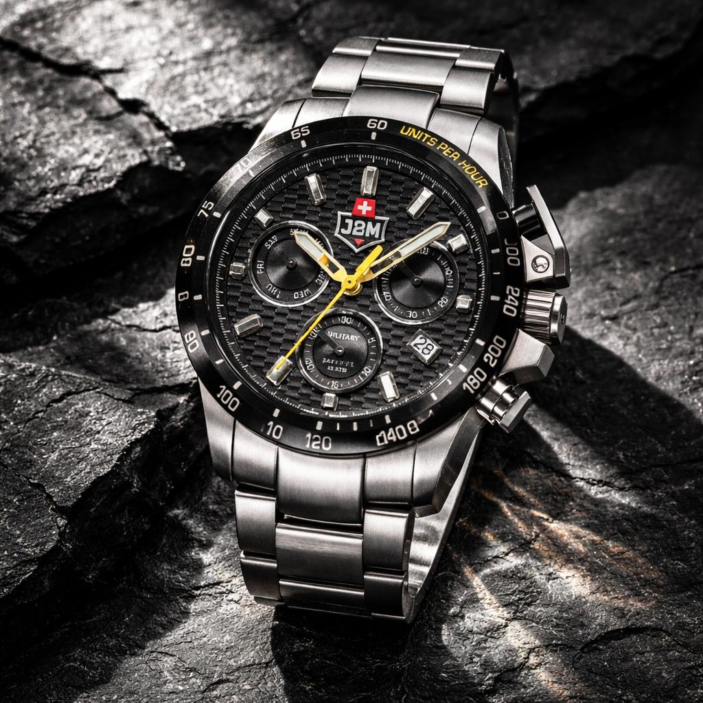 JDM Military Charlie II JDM-WG017-01 Men's Watch Chronograph Gift Set