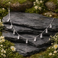 Kette 925/- Sterling Silber rhodiniert Zirkonia