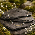 Kette 925/- Sterling Silber vergoldet Perle
