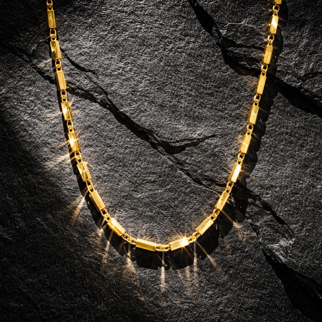 Kette 925/- Sterling Silber vergoldet Stäbchen