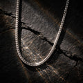 Kette 925/- Sterling Silber weiß Francokette 3x3mm 50 cm
