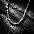 Kette 925/- Sterling Silber weiß Käfigkette 4 mm 55 cm