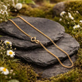 Kette 925 Sterling Silber vergoldet Panzerkette 45 cm