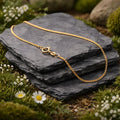 Kette 925 Sterling Silber vergoldet Panzerkette 50 cm