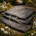 Kette 925 Sterling Silber vergoldet Panzerkette 55cm