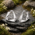 Klappcreolen 925/- Sterling Silber rhodiniert Zirkonia
