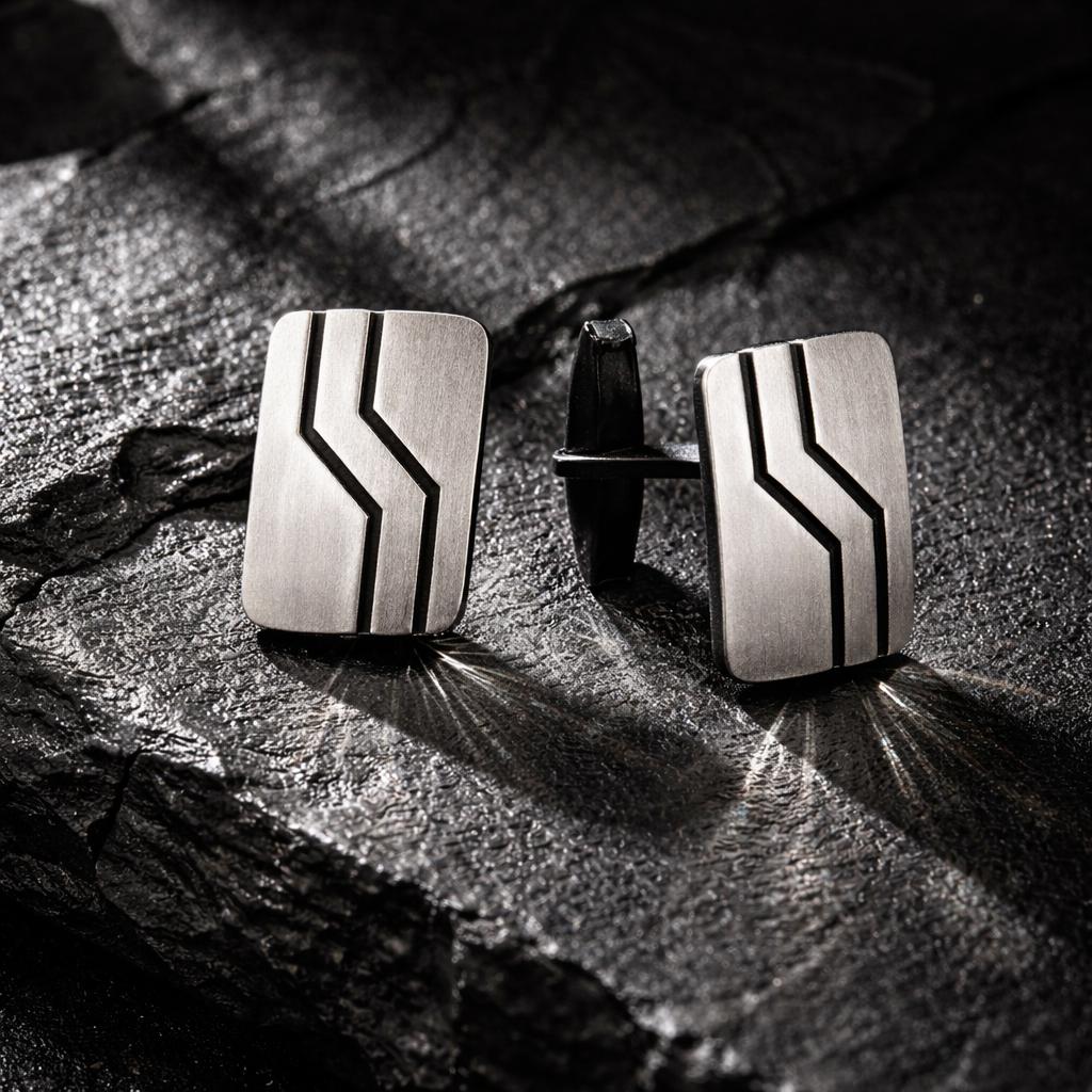 Manschettenknöpfe 925/- Sterling Silber oxidiert