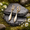 Ohrhänger 375/- Gelbgold bicolor glanz