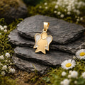 Anhänger 333/- Gelbgold bicolor Engel
