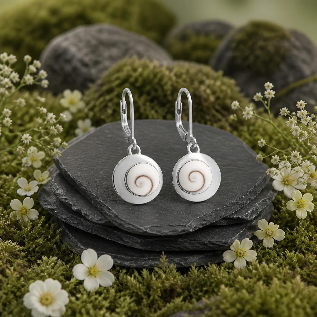 Ohrhaenger925-SterlingSilber-rhodiniert-mitMuschelweiss