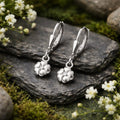 Ohrhänger 925/- Sterling Silber rhodiniert Herzen Zirkonia