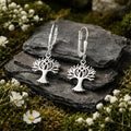 Ohrhänger 925/- Sterling Silber rhodiniert Lebensbaum
