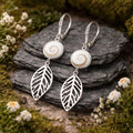 Dangling Earrings 925/- Sterling Silver Rhodium-Plated Sea Eye