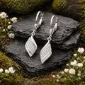 Ohrhänger 925/- Sterling Silber rhodiniert Zirkonia