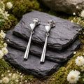 Ohrhänger 925/- Sterling Silber rhodiniert glanz