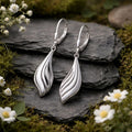 Ohrhänger 925/- Sterling Silber rhodiniert glanz/matt