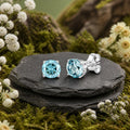 Ohrstecker-375-Gelbgold-weiss-rhodiniert-Blautopas-hellblau