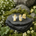 Ohrstecker 375/- Gelbgold zweifarbig Motiv Engel