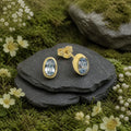Ohrstecker-585-Gelbgold-Blautopas-hellblau-oval