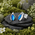 Ohrstecker-925-SterlingSilber-rhodiniert-Opal-blau