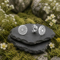 Ohrstecker-925-SterlingSilber-rhodiniert-rund-Sonne-modern