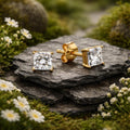 Ohrstecker 333 Gelbgold glanz Zirkonia