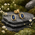 Ohrstecker 585/- Gelbgold glanz Saphir