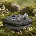 Ohrstecker925-SterlingSilber-Anker-Lackblau-maritim