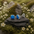 Ohrstecker925-SterlingSilber-rhodiniertsynth.Opal-hellblau