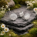 Stud earrings 925/- sterling silver rhodium-plated