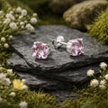 Ohrstecker 925/- Sterling Silber rhodiniert Amethyst