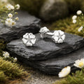 Ohrstecker 925/- Sterling Silber rhodiniert Herz glanz