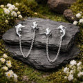 Stud earrings 925/- Sterling Silver rhodium-plated maritime
