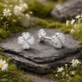 Ohrstecker 925 Sterling Silber rhodiniert Zirkonia
