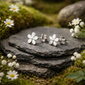 Ohrstecker Edelstahl glanz Blume