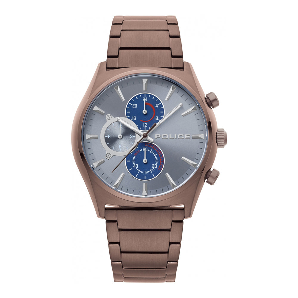 Police Troyan PL.15723JSBN/61M Men's Dual Time Watch
