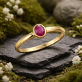 Ring 585/- Gelbgold glanz Rubin