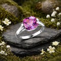 Ring 925/- Sterling Silber rhodiniert Amethyst