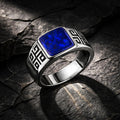 Ring 925/- Sterling Silber rhodiniert Lapislazuli
