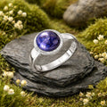 Ring 925/- Sterling Silber rhodiniert Lapislazuli